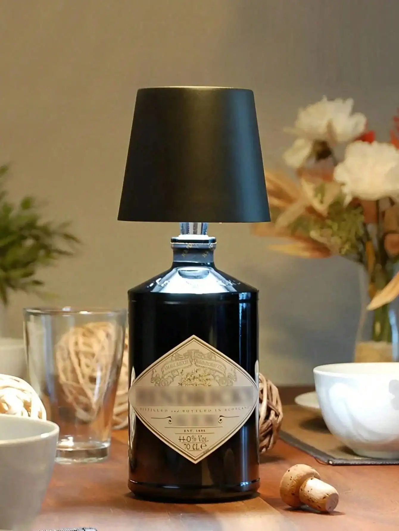 مصباح زجاجة النبيذ LED الإبداعي، ضوء ديكور ثلاثي الألوان قابل للتعتيم للمنزل والبار والمطعم #2