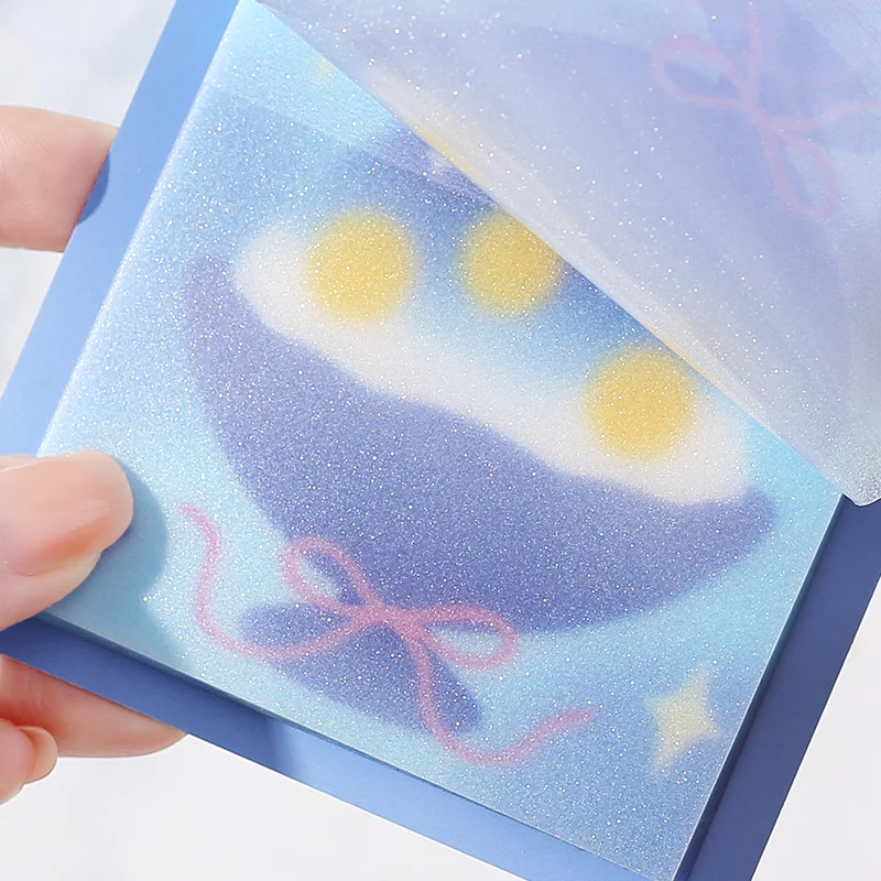 50Pcs Butterfly Cat Paw Sticky Notes Message Notes Paper N times Paste Decor Collage DIY Scrapbook Notepad School Stationery