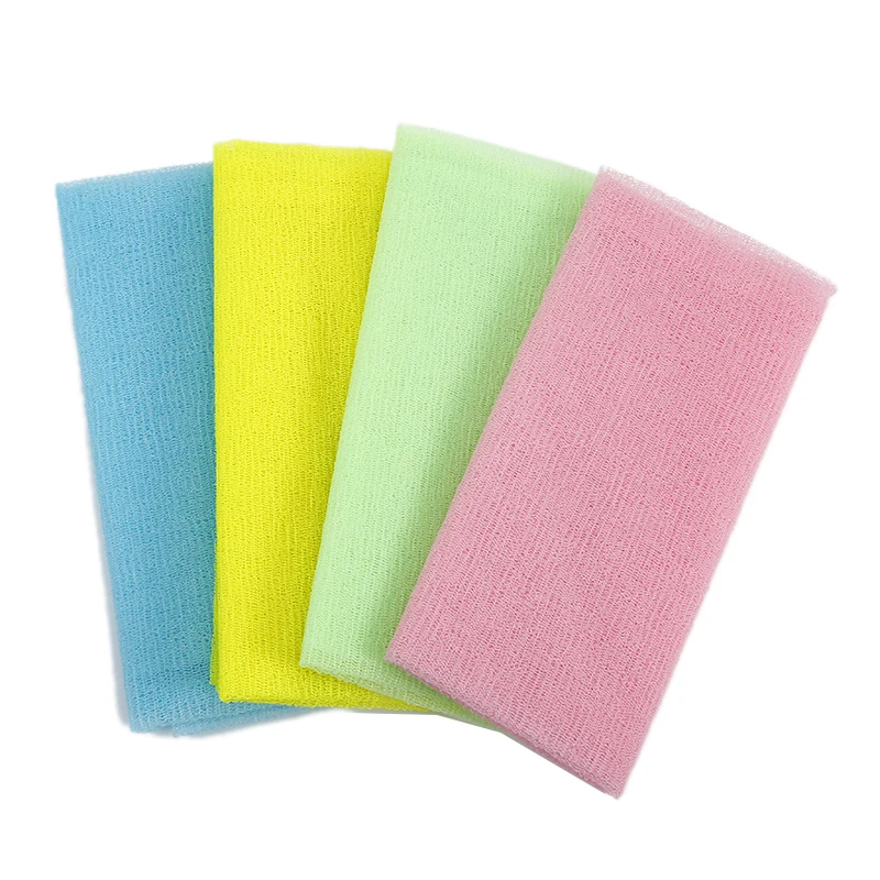 Serviette de bain en nylon exfoliante pour la peau, gant de toilette japonais, serviette de lavage pour le corps, serviette de polissage de la peau, couleur envoyée au hasard, beauté