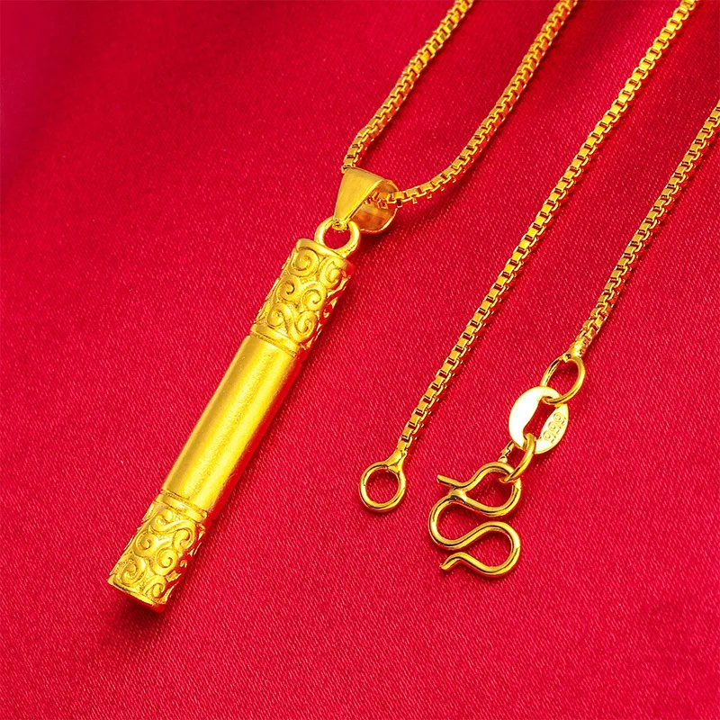 

Копия 100% чистого золота с гальваническим покрытием 3D золотой кулон Cudgel в стиле пары, свадебный фестиваль, идеальный подарок для жены