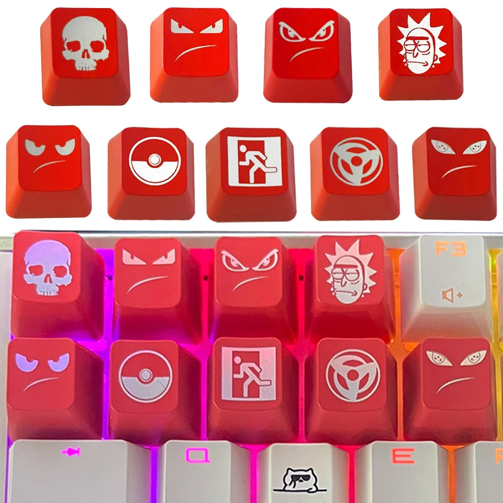 ESC Keycap for Mechanical Keyboards – R4 Height, Red Color ABS Crafted, Cool Backlit Effect, BRILA KeyCaps – Custom Gaming Style