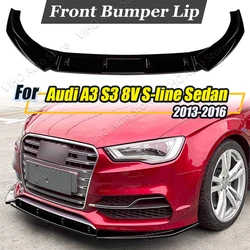 For AUDI A3 / S3 8V 2013-2016 Car Front Bumper Splitter Lip Diffuser Body Kit Spoiler Guard Chin Spoiler Pre-facelift Trim