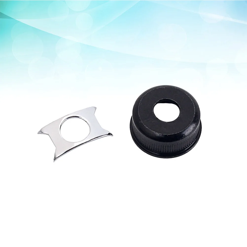

1 set Plate Black Electric Guitar Bass Output Input Jack Socket Replacement Jack Plate With Gasket Guitar Parts Accessory