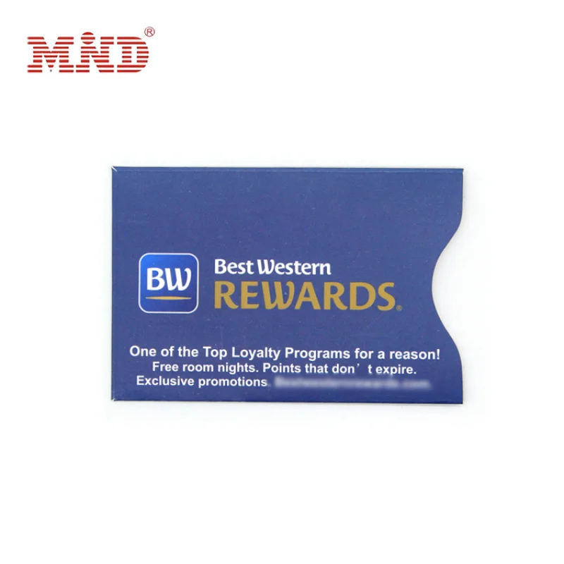 30 0piece.Custom.Hot sale rfid hotel card envelopes access control card sleeves