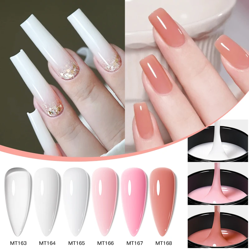 

100ml Clear White Pink Extension Nail Gel UV LED Cured Builder Nail Gel Acrylic French Nail Art Semi Permanent UV Gel Varnish