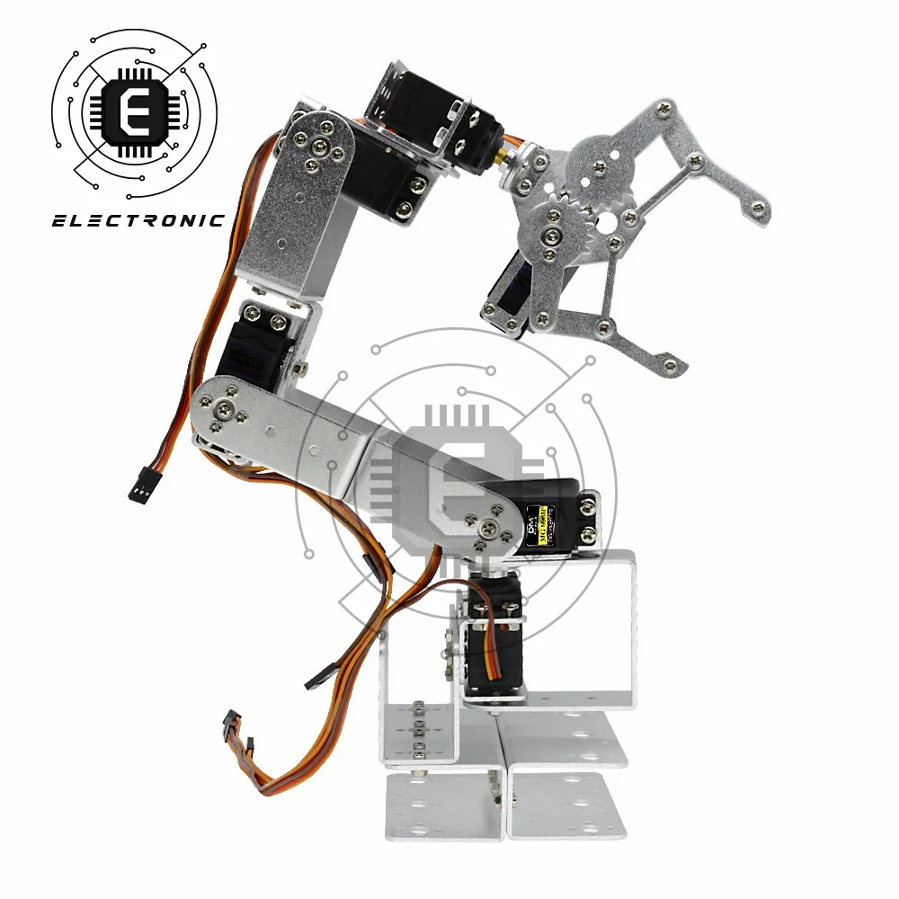 

1Set ROT3U 6DOF Aluminium Manipulator Robot Arm Mechanical Robotic Clamp Claw Toys Mechanical Grab Manipulator For Arduino