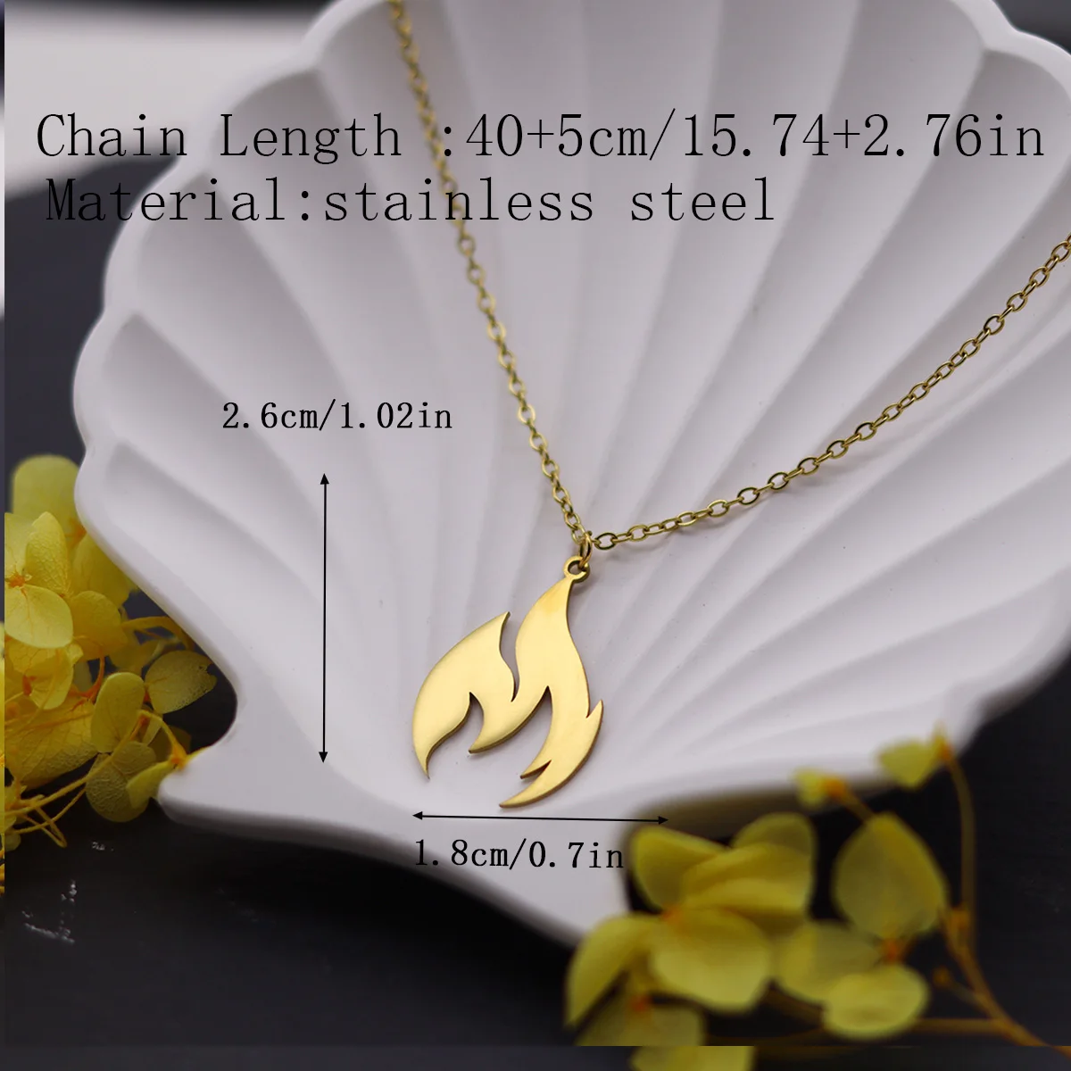 كينيتيال الفولاذ المقاوم للصدأ الرجال لهب قلادة قلادة فاسق موضة النار سحر قلادة مجوهرات هدية بالجملة #2