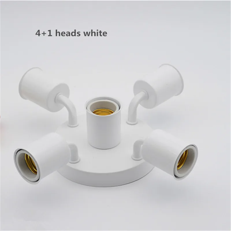 E27 Ceramic Sockets 3 Heads Lighting Accessories 5 Heads 6 Heads 8 Heads Metal Ceiling Lamps DIY Beside Wall Lights