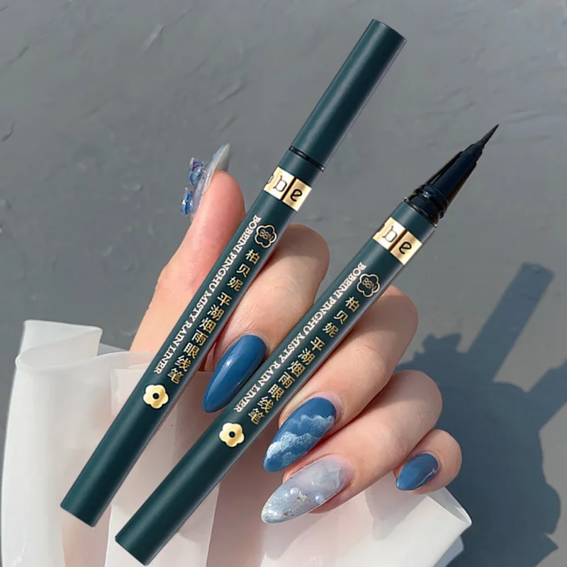 Matte Schwarz Flüssigen Eyeliner Wasserdichte Langlebige Blau Weiß Sweatproof Quickily Trocknen Eyeliner Bleistift Augen Make-Up Kosmetik