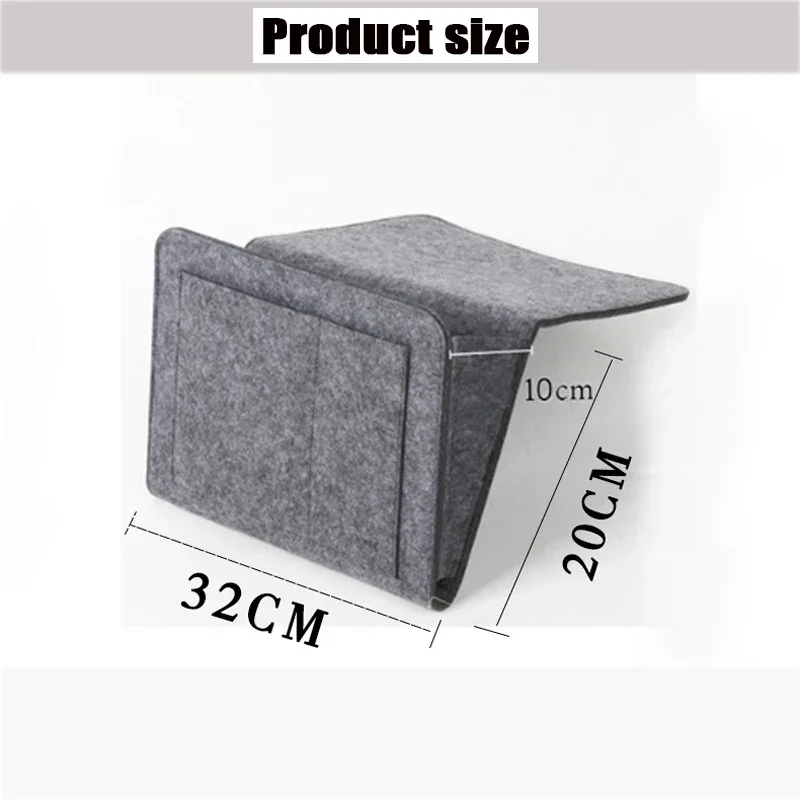 1Pc Felt Anti Slip Bedside Hanging Storage Organizer Sofa Side Pocket Couch Bed Holder Home Storage Bag Accessories view 2