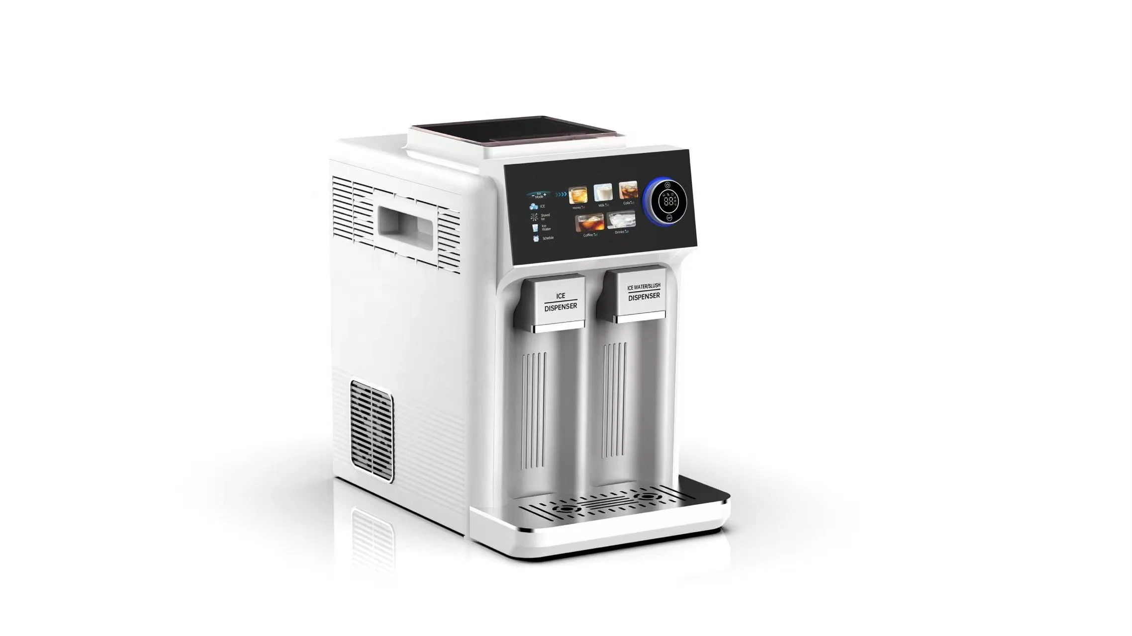 Portable Electric Stainless Steel Crescent Ice 3-in-1 Multifunctional 15kg 24H Houseuse Restaurant RV Energy Efficient