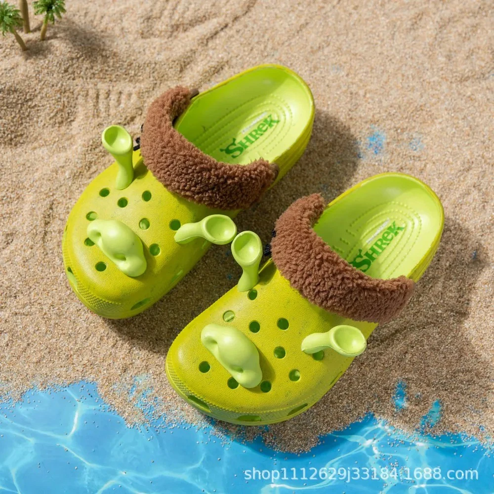 Child Cartoon Sandals 3D Ear Decor Hole Shoes Non Slip Beach Garden Slippers Strap Casual Slip On Shoes for Men Women Fans Gift