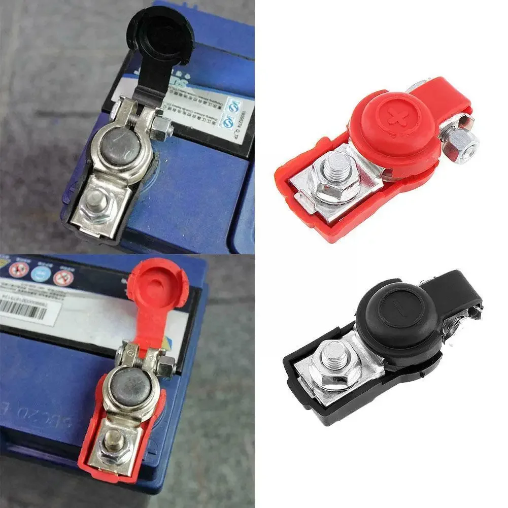 Car Quick Release Battery Terminal Connector Clip Bornes Cable Auto Battery Terminals Clamps Copper Cap for Car Truck Caravan