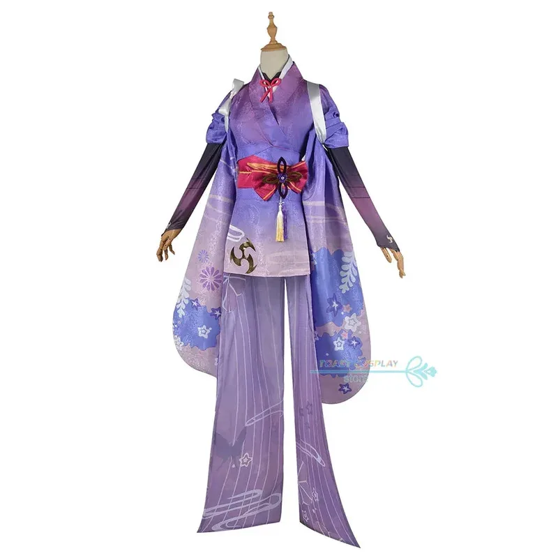 Raiden Ei Cosplay Game Genshinimpact Raiden Ei Cosplay Costume Anime Party Suits Wig Shoes Full Set Role Play Halloween Outfits