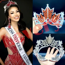 Levery  Miss Universe Canada Maple Crown Hair Accessories Party Headband Brithday Crowns