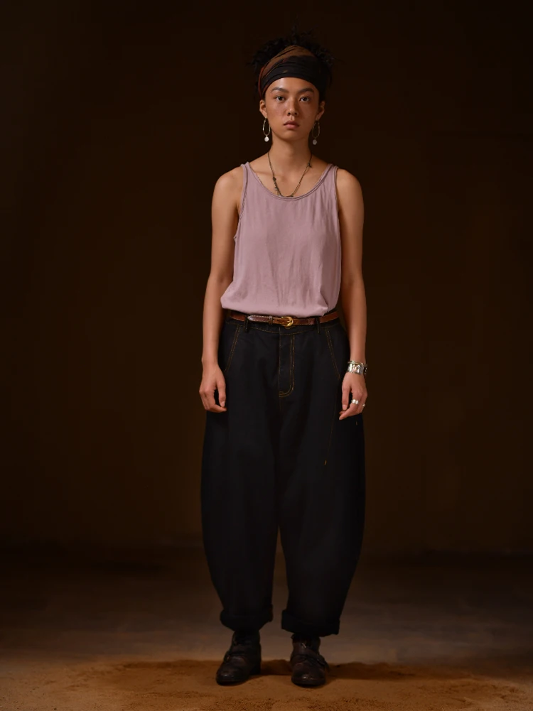 

Свободные джинсы из хлопкового денима, повседневные брюки прямого кроя, оригинальный дизайн от Left Bank France, женская премиальная модная коллекция весна-лето