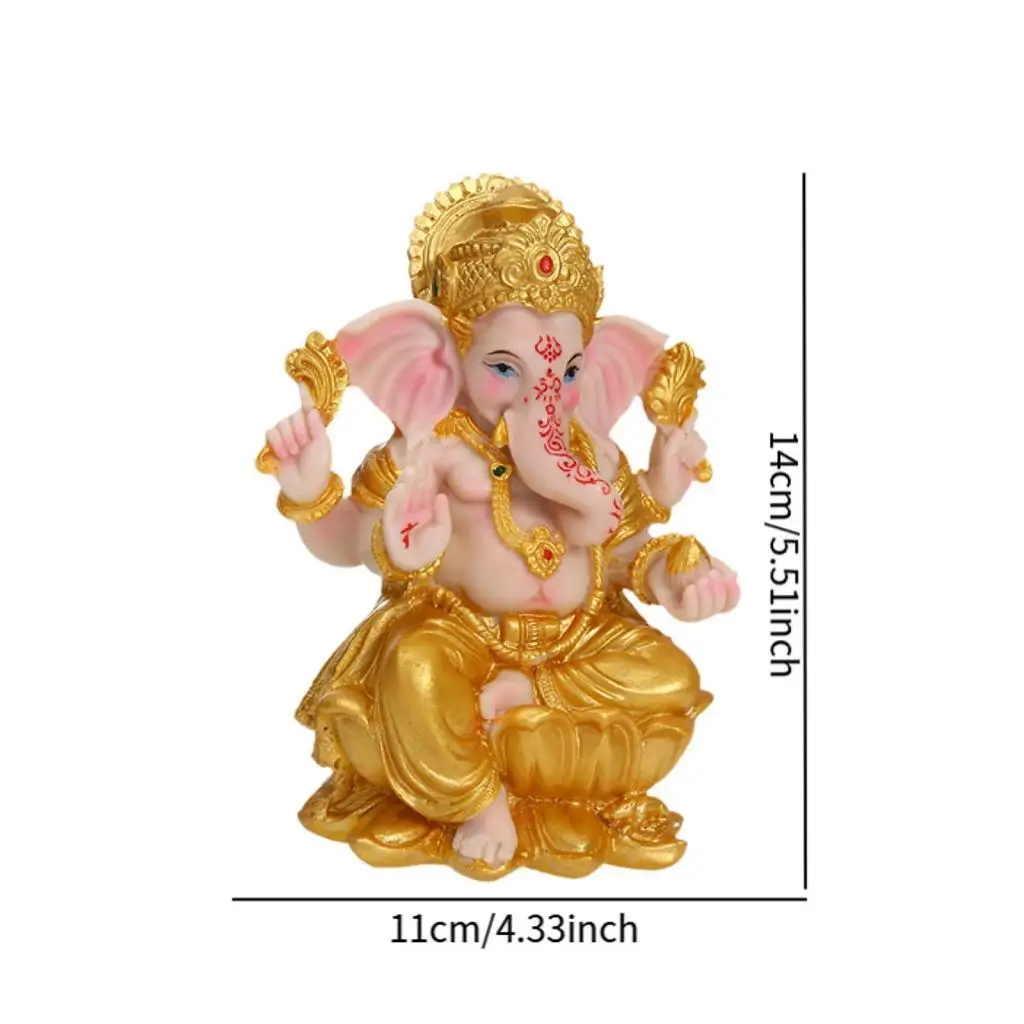 Unique Elephant Buddha Statue Resin Figurine Artwork Desk Sculpture for Nepali Buddhist Home Decoration