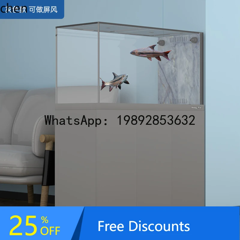 BB new white office ecological bottom filter integrated fish tank household living room