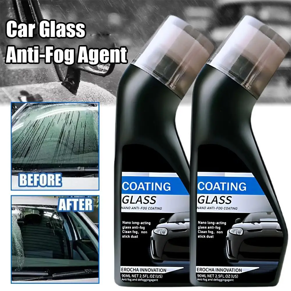 1/2PCS Car Anti-fog Spray Glass Antifog Coating Agent Defogger Auto Windows Screens Mirror Windshield Defogging Cleaner