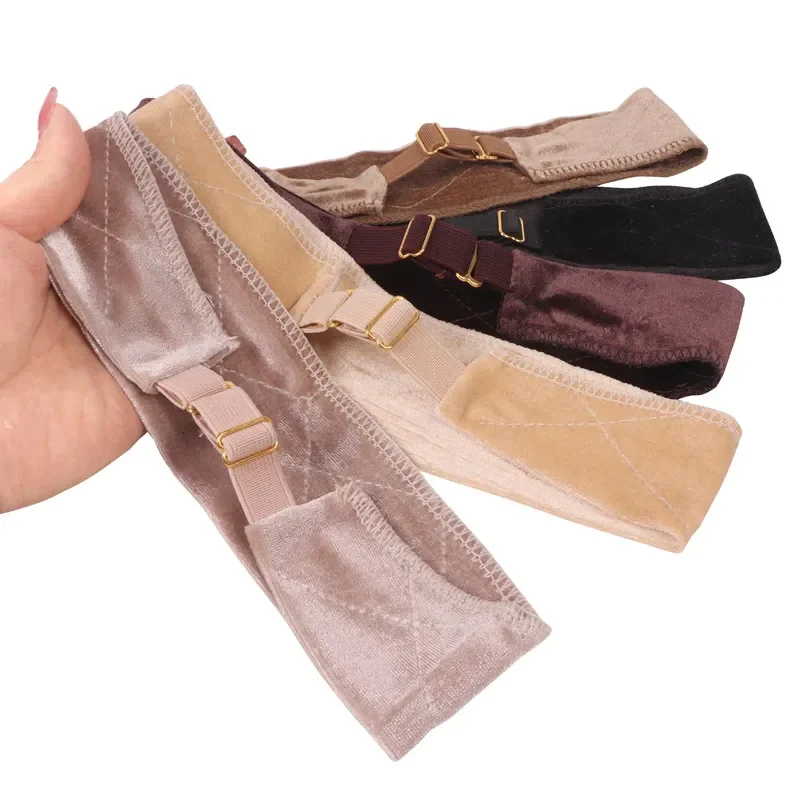 Female Adjustable Wig Band With Elastic Band Velvet Wig Grip Scarf For Wearing Under Wig Non-Slip Wig Grip Headband For Lace Wig