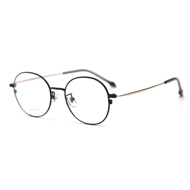 

98679 New Metal Thin Edges Semi-Titanium Configurable Degree Myopia Glasses Rim Fashion Luxury Design Men and Women Frame