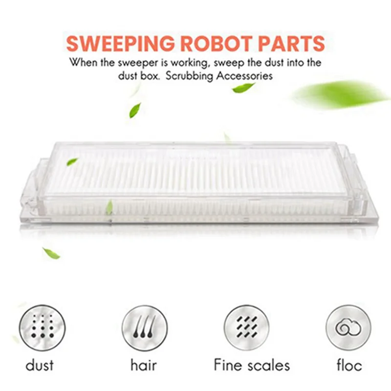 

Classy-Compatible For Cecotec Conga 11090 Spin Revolution Main Side Brush Hepa Filter Mop Cloth Dust Bag Accessories