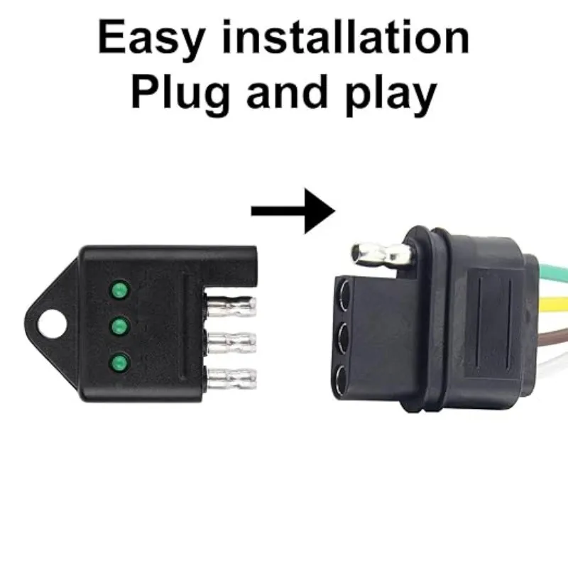 Trailer Light Wire Circuit Tester 4 Pin Trailer Tester Connector Circuit Functions Brake Signal Trailer Plug Tester Auto Part