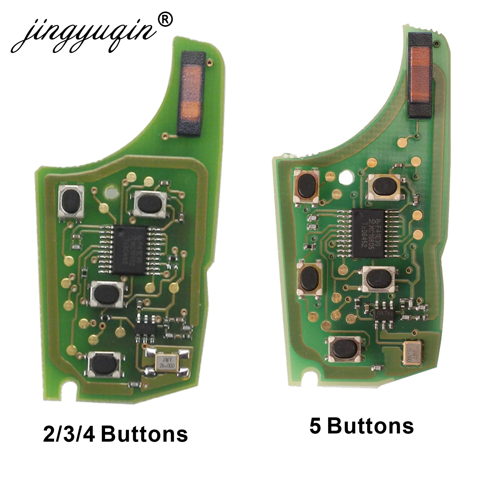 Jingyuqin – Circuit imprimé électronique pour clé télécommande de voiture, pour Chevrolet Malibu Cruze Aveo Spark Sail Opel/Vauxhall 2/3/4 BTN 315/433MHz