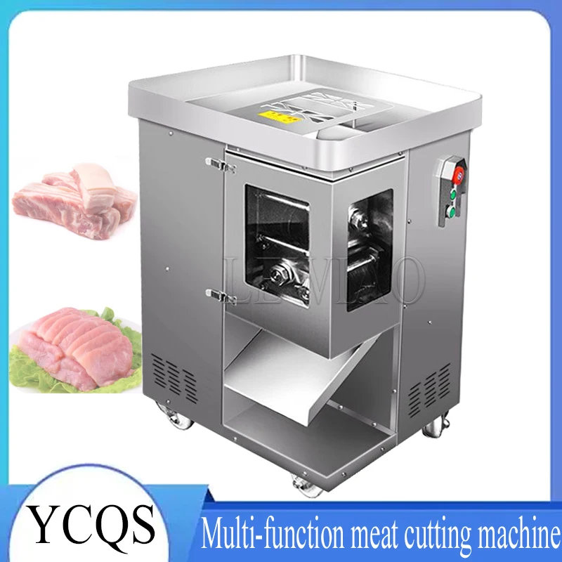 220V Electric Slicer Meat Cutter Machine Commercial Stainless Steel Meat Slicer Shredded Diced Machine