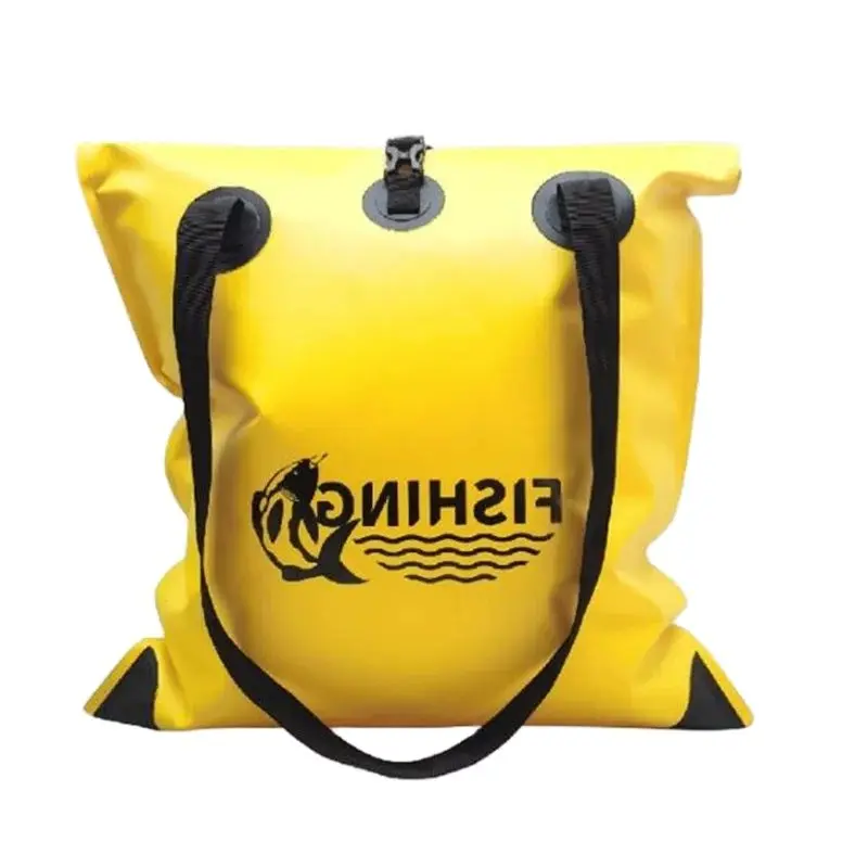 FREE-Fishing Trip Leisure Mountain Fishing Bag Waterproof Handbag Made Of PVC Fish Basket Y234