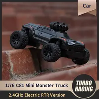 TURBO RACING 1:76 C81 1/76 RC MINI Electric Remote Control Off-Road Model Car Desktop Small Monster Truck
