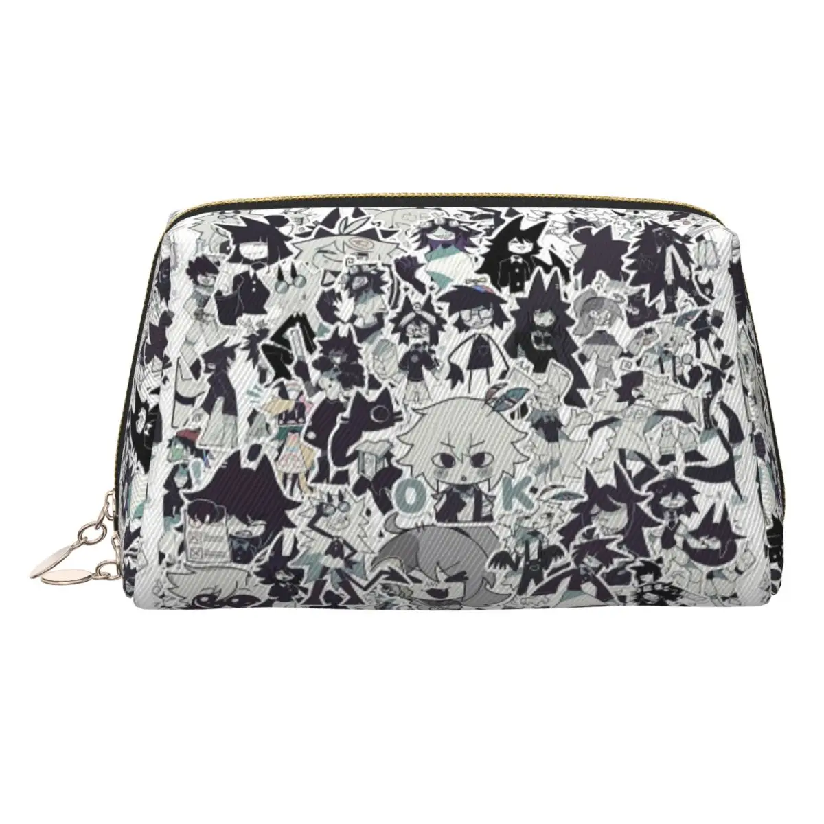 Cartoon Miss Circle Women Cosmetic Bags Travel Makeup Organizer Pouch Toiletry Storage Dopp Kit Box