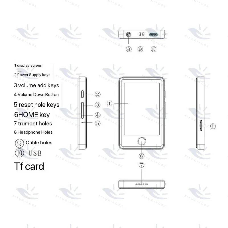 XIAOQIAODZ الكتاب الإلكتروني 16GB القارئ E قارئ الحبر الكتاب الاليكتروني TF بطاقة Paperwhite مشغل MP3 بلوتوث الموسيقى وكمان مسجل صوتي