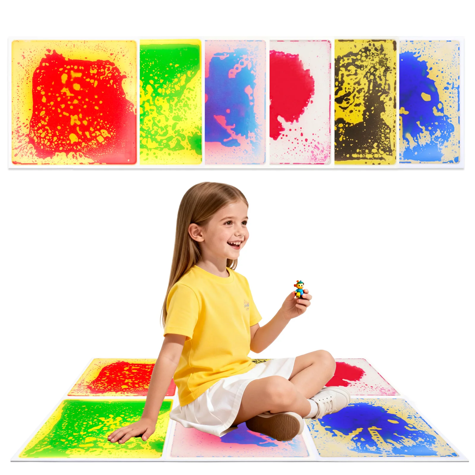 

Детский сенсорный жидкий игровой коврик премиум-класса — роскошный тактильный сенсорный опыт для детей