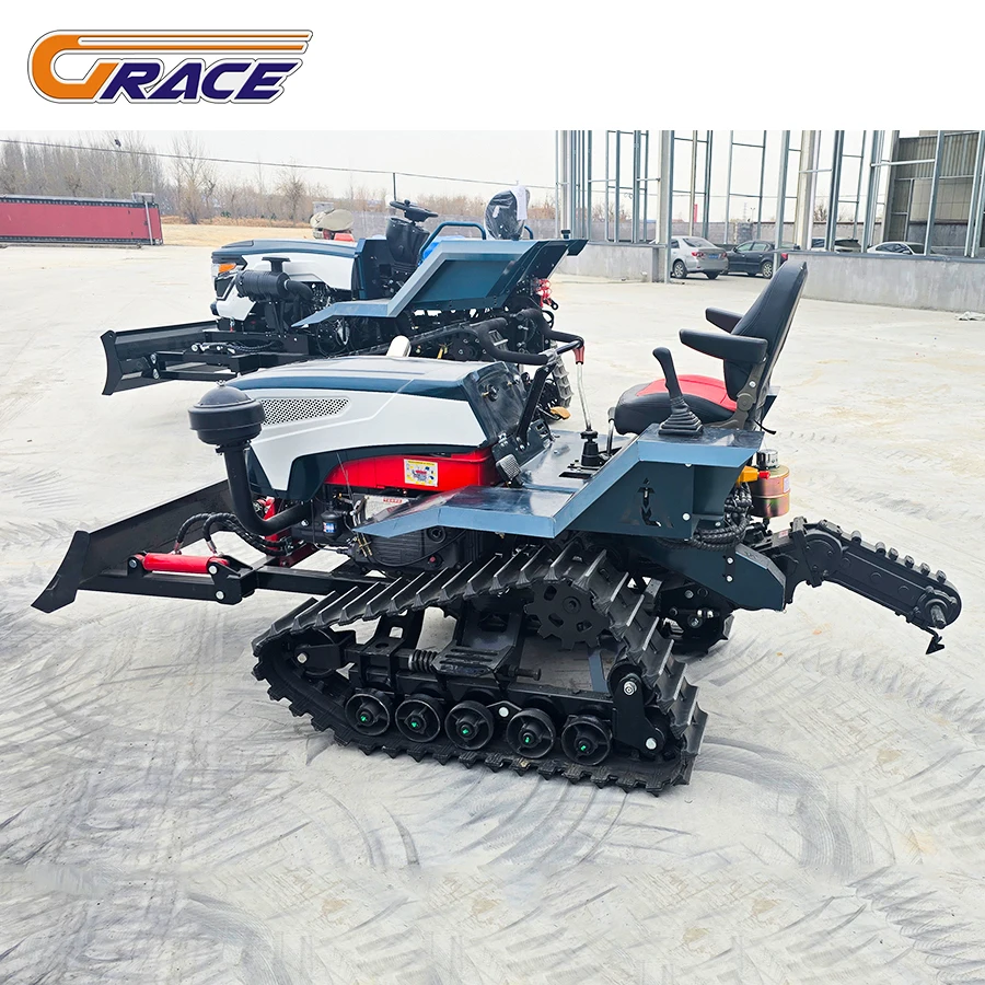 Ce Epa Euro5 Power Agricultural Farming Rotavator Rotary Tiller 25HP 35HP Excavator  Crawler Tractor Mini Crawler Cultivator