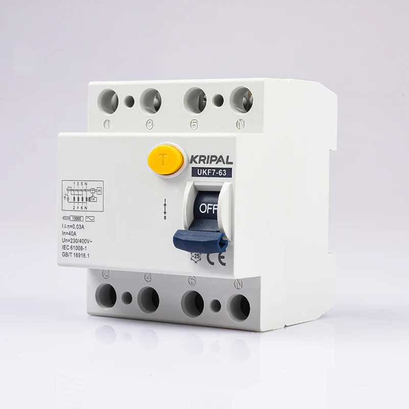 Kripal RCCB RCD AC RCBO DPNL Residual Current Circuit Breaker Short Current Leakage Protection 16A 20A 32A 40A 50A