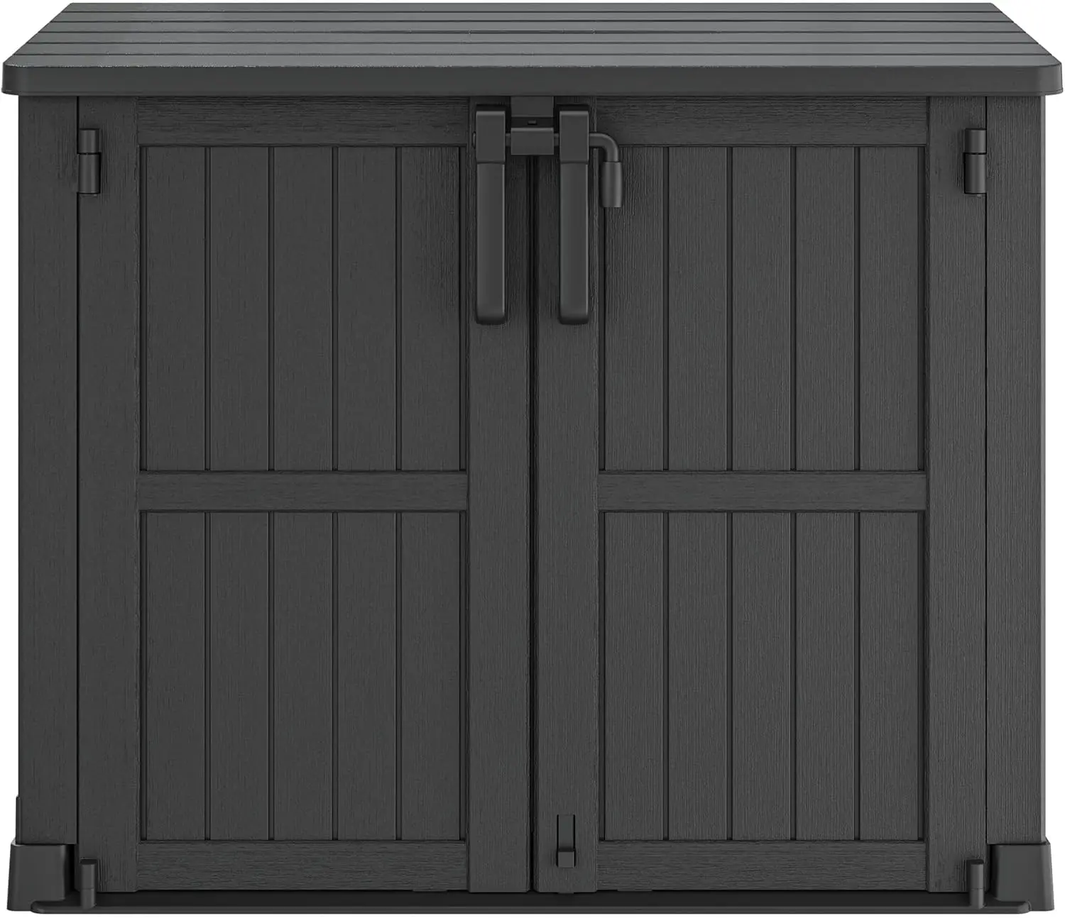 

Horizontal Storage Shed, Outdoor Resin Storage Shed 36 Cu. Ft. Garden Extra Large Capacity Weather Resistant Storage Box