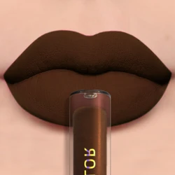 Brillo de labios marrón de terciopelo mate pigmentado Richly, antiadherente, de larga duración, acabado suave aterciopelado, esmalte de labios hidratante y barro para labios M