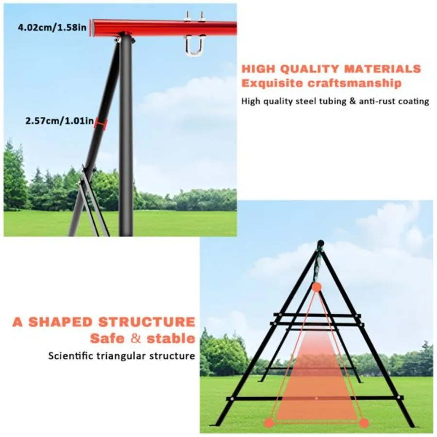 Swing Sets for Backyard Outdoor Porch Swing Frame Hammock Chair Stand Only Max Load 550Lbs AFrame Swing Stand Swing Set for Pat