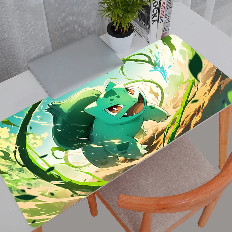 أنيمي الوسادة ماوس P-بوكيمون Bulbasaur HD طباعة ألعاب الكمبيوتر قفل حافة لوحة الماوس XXL لوحة المفاتيح الكمبيوتر الفئران الحصير الوسادة ل csgo