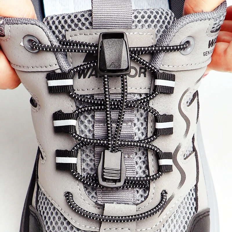 Elastic No Tie Shoelaces with Lock Buckle Stretch Quick Lace System for Sneakers Running Sports Shoes Adults Kids
