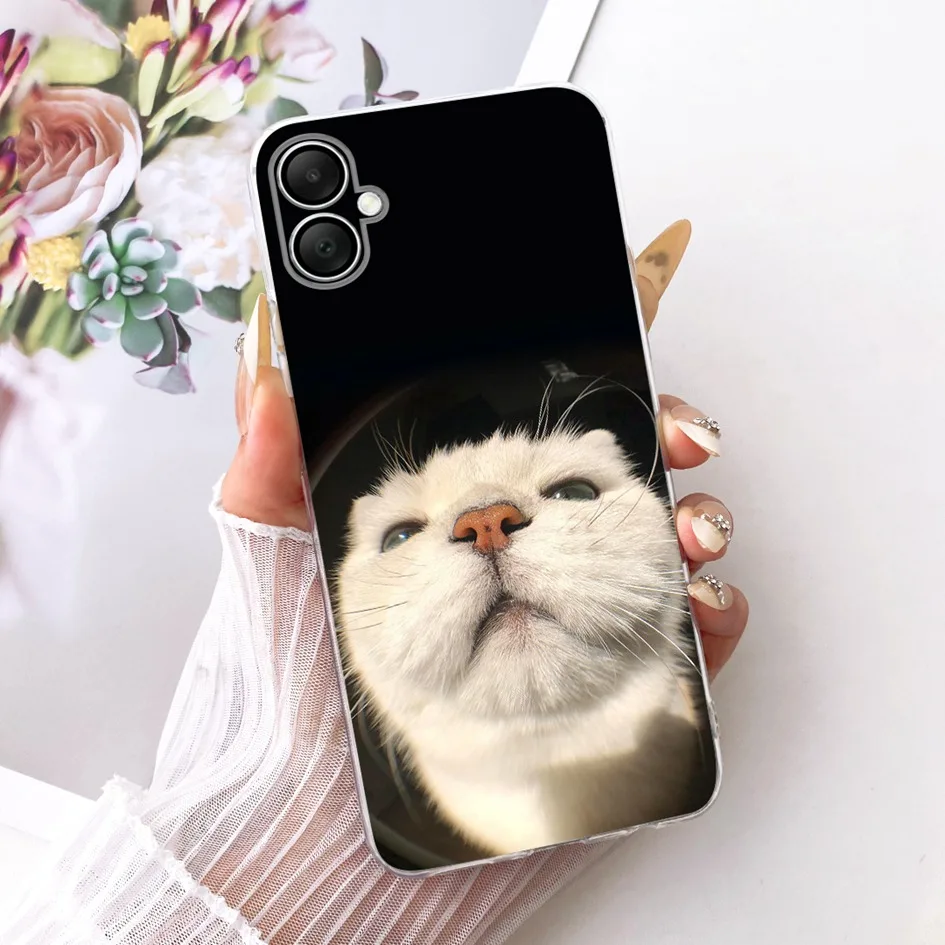 حافظة لهاتف سامسونج جالاكسي A06 4G SM-A065F موضة جديدة زهور غطاء ناعم من السيليكون الشفاف لهاتف سامسونج A07 2025 A 07 GalaxyA07 Fundas #4