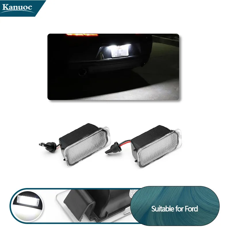 

2Pcs License Plate Light for Ford KUGA S MAX MONDEO MK4 MK5 MK2 FIESTA 2008-2019 FOCUS ABS Plastic 12V LED Number Signal Light