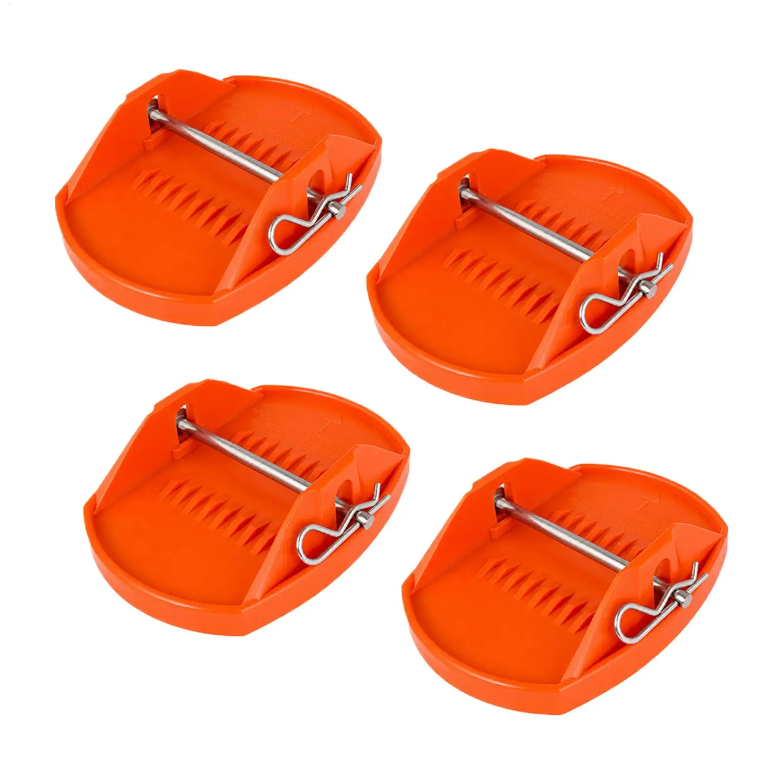 RV Jack Pads 4 Pieces Trailer Support Foot Cushions With Locking Pin Travel Trailer Stabilizer Cushions For RV Camper Caravan