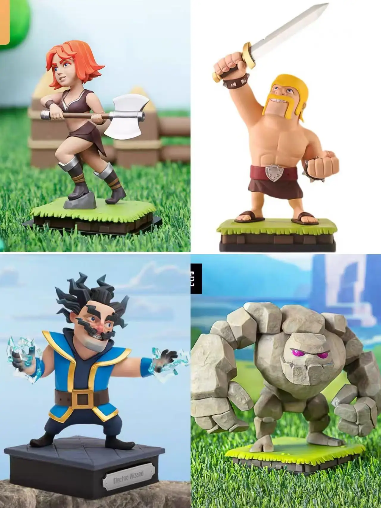 Spot Supercell Clash Clash Handgemaakte Royal War Barbarian King Statue Desktop Ornament Game Periferie - afbeelding 2