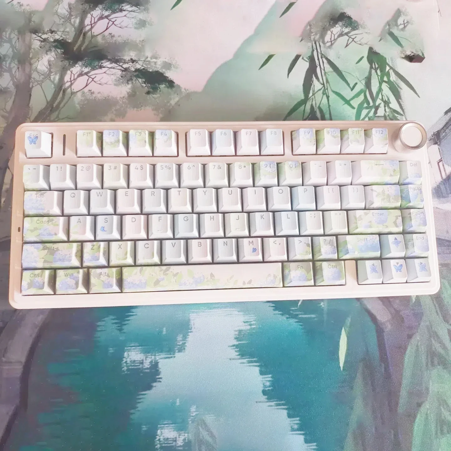 Eternal Summer Dye Sub PBT Keycaps 133 Keys Shine Through Keycaps Cherry Profile for Gateron MX Switches Keyboards