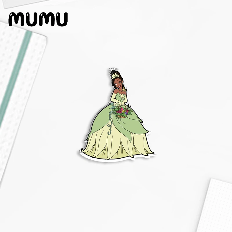 2024 New The Princess and the Frog Lapel Pin Tiana Acrylic Brooches Handmade Epoxy Jewelry Shirt Bag Badge