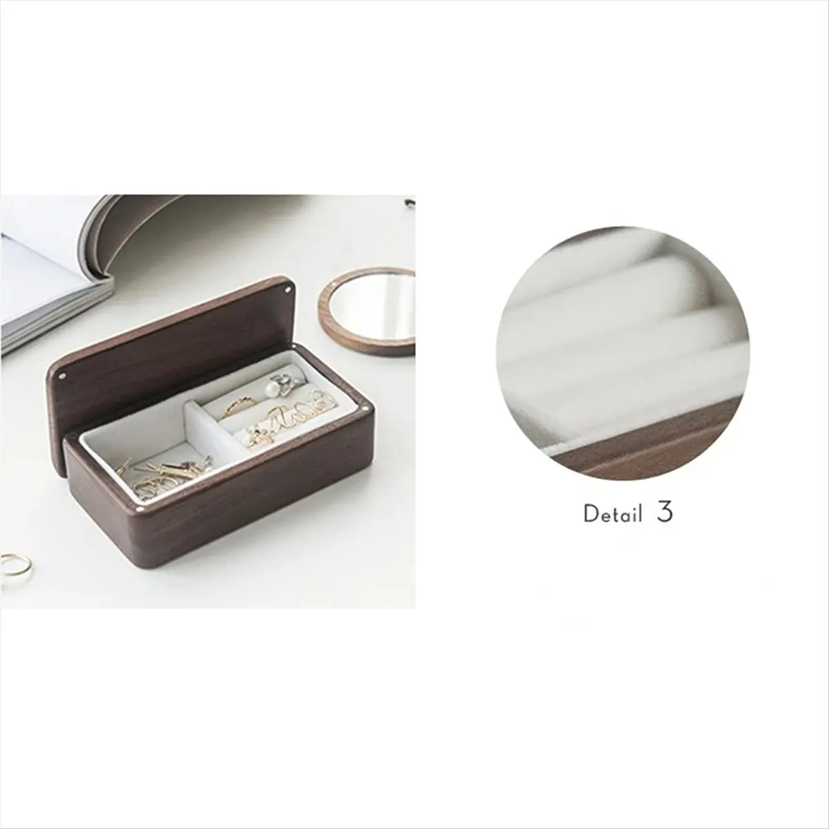 Wood Jewelry Box Travel Earring Rings Box Jewelry Organizer Box Mini Jewelry Gift Packaging Box Necklace Package