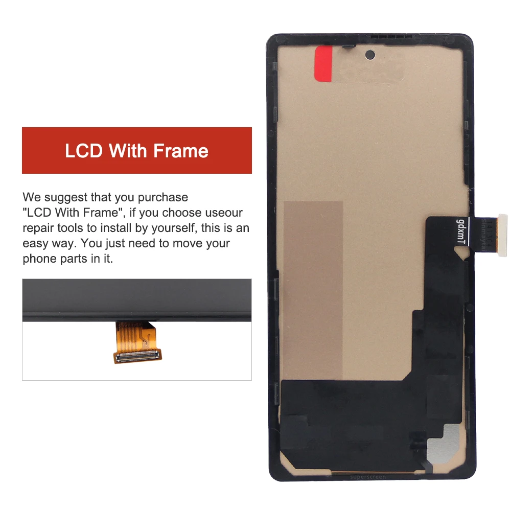 TFT For Google Pixel 6A GX7AS, GB62Z, G1AZG, GB17L LCD Display