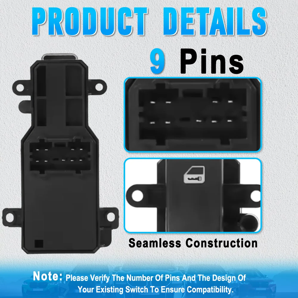 مفتاح تحكم رئيسي لنافذة الطاقة الكهربائية أمامي يسار/يمين لهوندا أكورد 2003 2004 2005 2006 2007 35760SDAA21 35750SDNA03 #5
